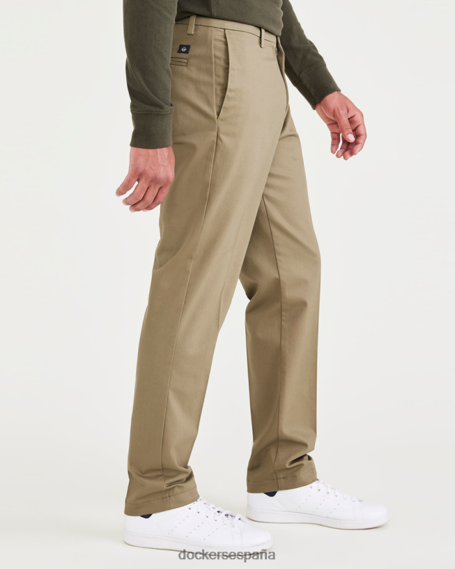Caquis exclusivos sin plancha, corte entallado y protector contra manchas. hombres Dockers nuevo caqui británico ropa 8F0406239