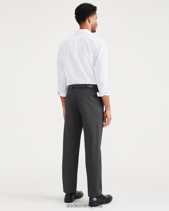 Caquis exclusivos sin plancha, plisados, ajuste clásico con protector contra manchas (grandes y altos) hombres Dockers trucha arcoíris - gris ropa 8F0406502