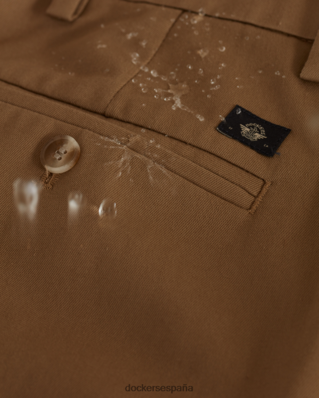 Caquis exclusivos sin plancha, plisados, ajuste clásico con protector contra manchas hombres Dockers hermoso negro ropa 8F0406235