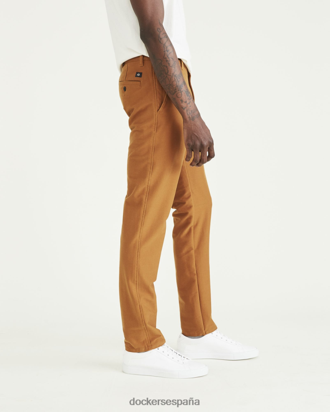 Chinos de punto cómodo, corte ajustado. hombres Dockers jengibre oscuro - marrón ropa 8F0406825