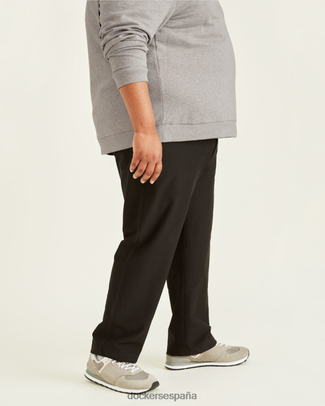 Chinos de punto cómodo, corte recto (grandes y altos) hombres Dockers negro mineral ropa 8F0406884