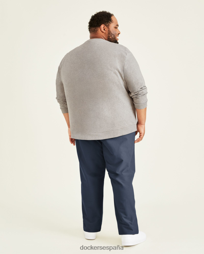 Chinos de punto cómodo, corte recto (grandes y altos) hombres Dockers pembroke - azul ropa 8F0406886