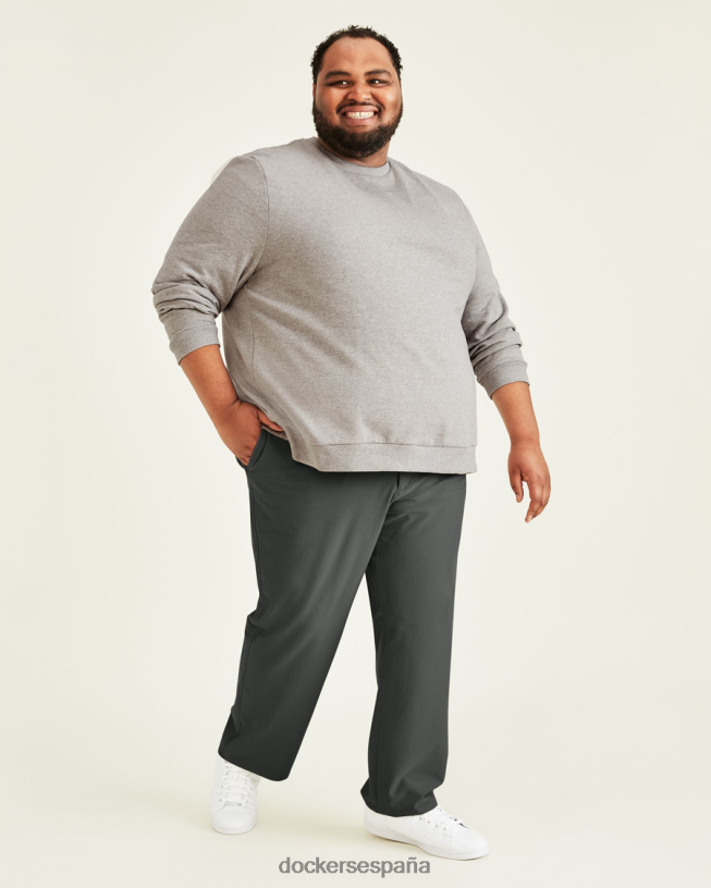 Chinos de punto cómodo, corte recto (grandes y altos) hombres Dockers trucha arcoíris - gris ropa 8F0406885
