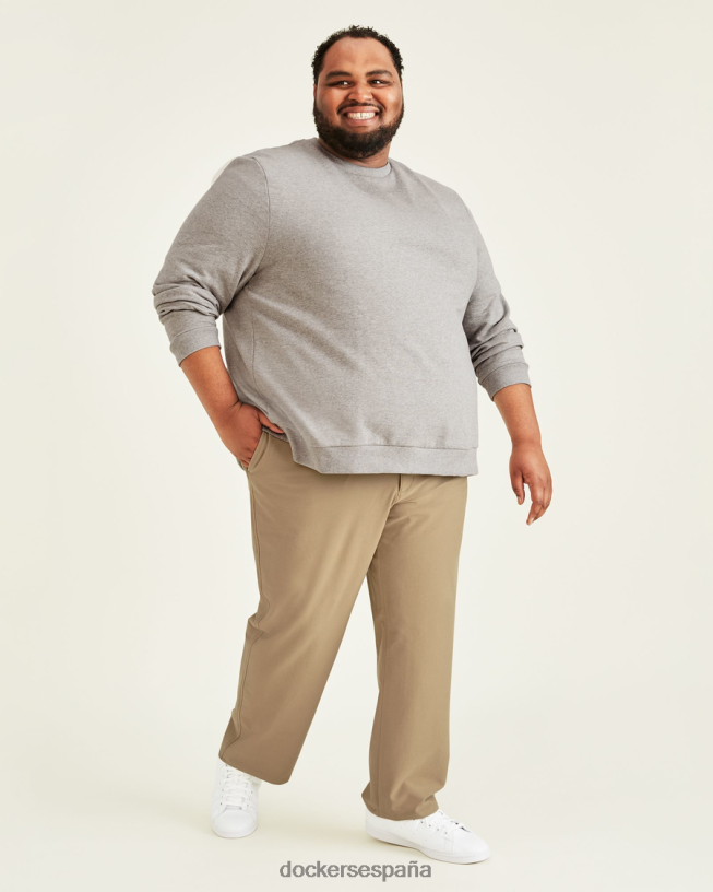 Chinos de punto cómodo, corte recto (grandes y altos) hombres Dockers verdadero chino - bronceado ropa 8F0406887