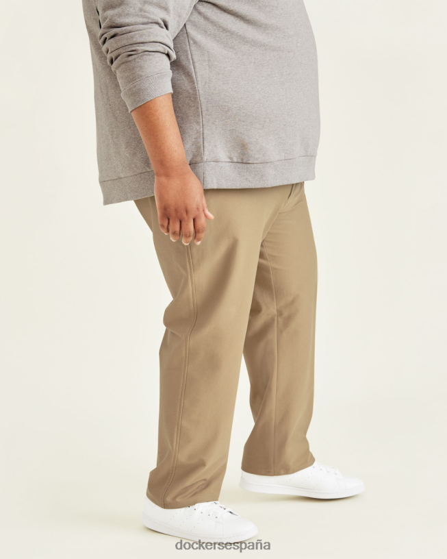 Chinos de punto cómodo, corte recto (grandes y altos) hombres Dockers verdadero chino - bronceado ropa 8F0406887