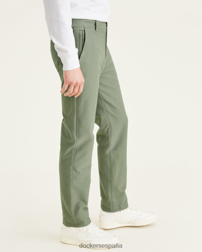 Chinos de punto cómodo, corte recto. hombres Dockers albahaca caliente - verde ropa 8F0406734