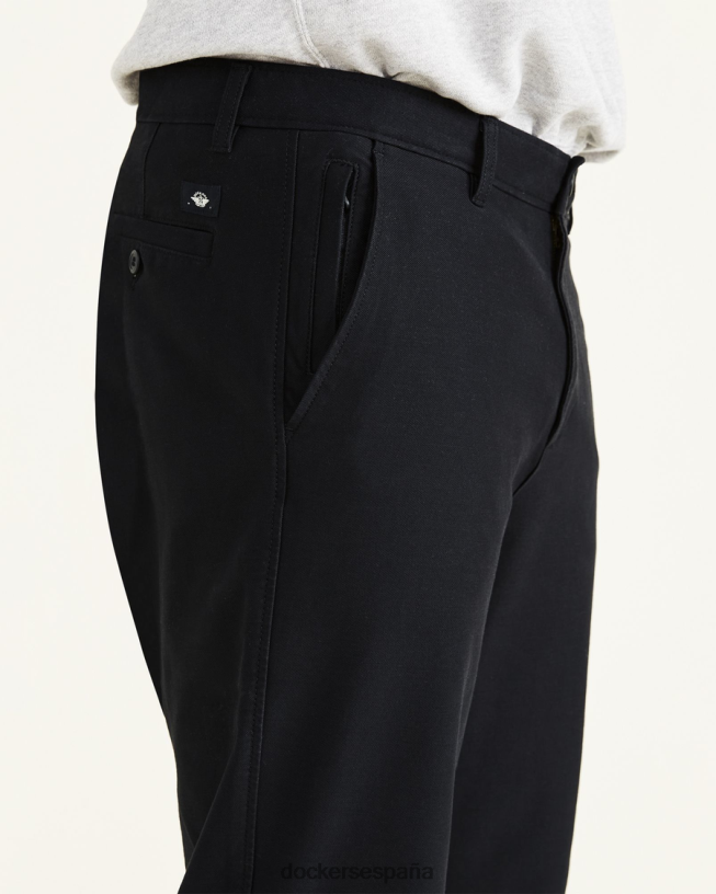 Chinos de punto cómodo, corte recto. hombres Dockers negro mineral ropa 8F0406228