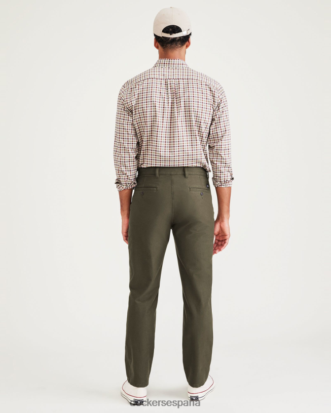 Chinos de punto cómodo, corte recto. hombres Dockers noche del bosque - verde ropa 8F0406735