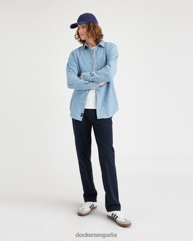 caquis california, corte recto hombres Dockers blazer azul marino - azul ropa 8F0406266