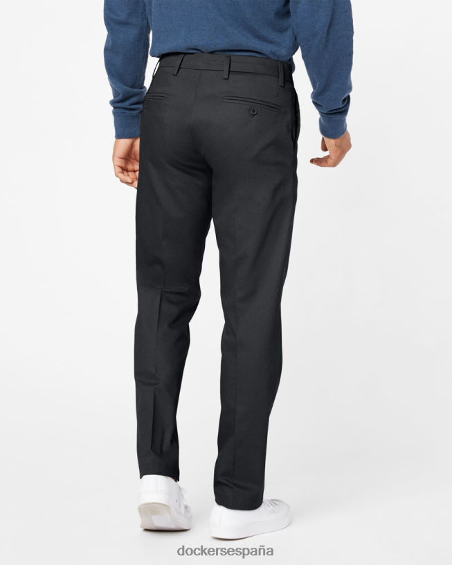 caquis característicos, corte recto hombres Dockers carbón - negro ropa 8F040682