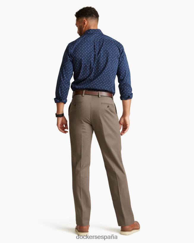 caquis característicos, corte recto hombres Dockers guijarro oscuro - marrón ropa 8F040679