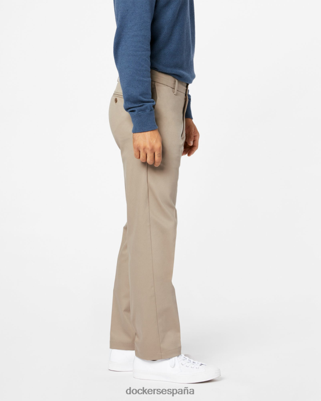caquis característicos, corte recto hombres Dockers lobo de madera - bronceado ropa 8F040680