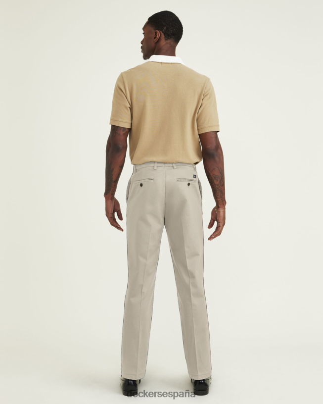 característicos pantalones caqui sin plancha, plisados, corte recto y protector contra manchas (grandes y altos) hombres Dockers nube - caqui ropa 8F0406491