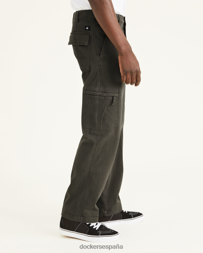 cargos favoritos, corte recto (grandes y altos) hombres Dockers rifle verde ropa 8F0406473