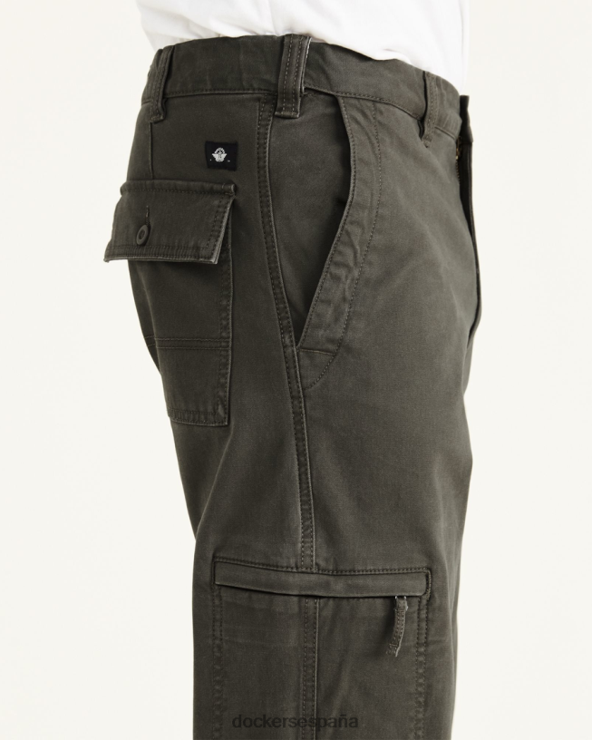 cargos favoritos, corte recto hombres Dockers rifle verde ropa 8F0406380