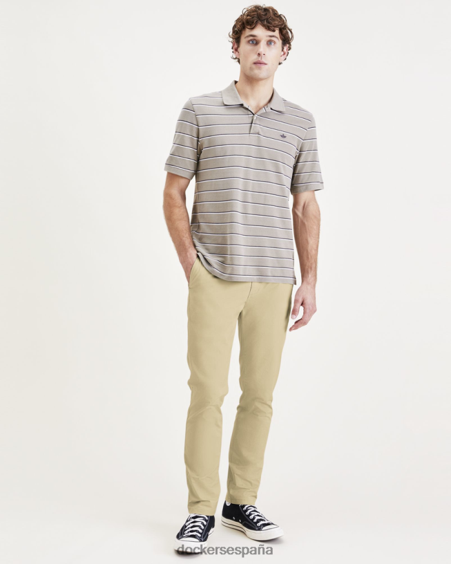 chinos definitivos, corte ceñido hombres Dockers plata ropa 8F0406371