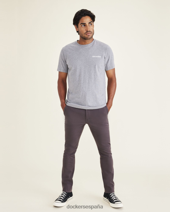 chinos definitivos, corte ceñido hombres Dockers silla de montar - gris ropa 8F0406370