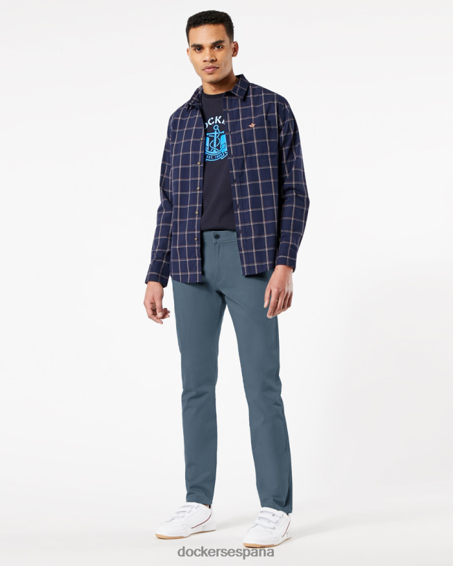 chinos definitivos, corte ceñido hombres Dockers vista al mar - azul ropa 8F0406768