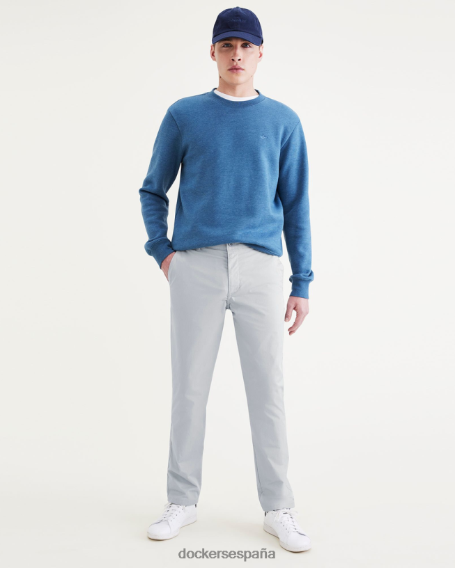 chinos definitivos, corte entallado hombres Dockers gris ceniza ropa 8F0406790