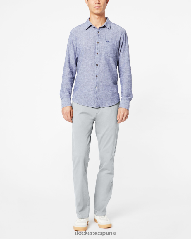 chinos definitivos, corte entallado hombres Dockers piedra mojada - gris ropa 8F040642