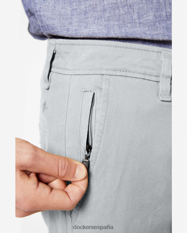 chinos definitivos, corte entallado hombres Dockers piedra mojada - gris ropa 8F040642