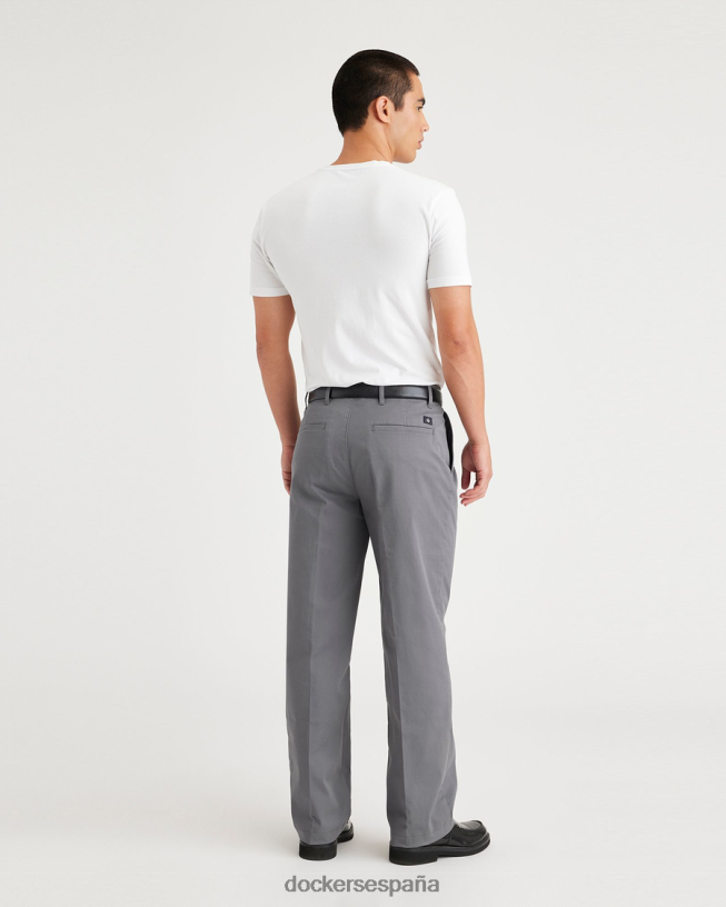 chinos esenciales, plisados, corte clásico hombres Dockers aparcamiento gris ropa 8F0406265