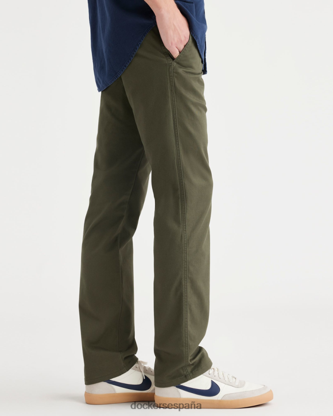 chinos originales, corte ajustado hombres Dockers ejercito verde ropa 8F0406276