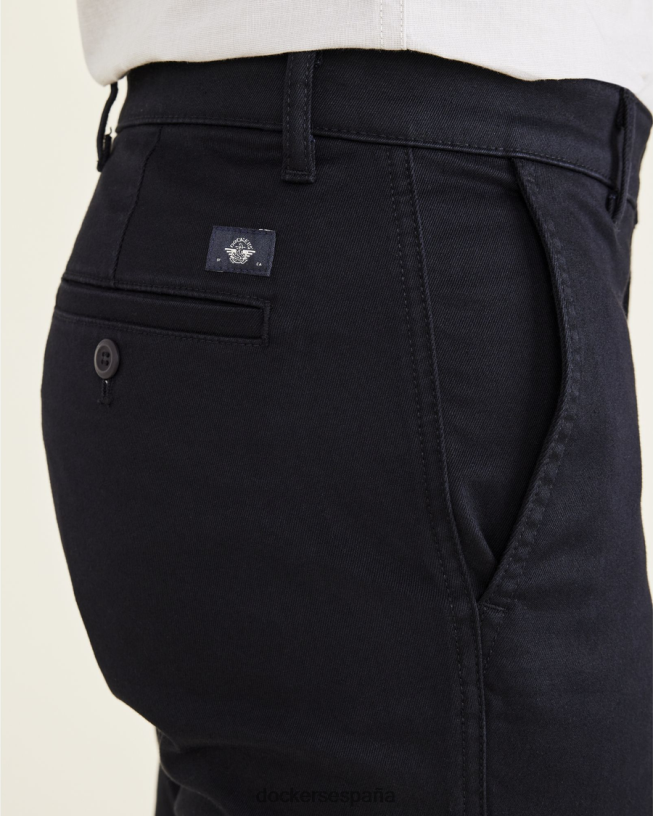chinos originales, corte ajustado hombres Dockers hermoso negro ropa 8F0406274