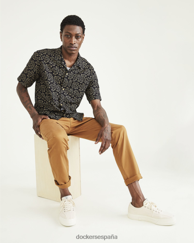 chinos originales, corte ajustado hombres Dockers jengibre oscuro - marrón ropa 8F0406739