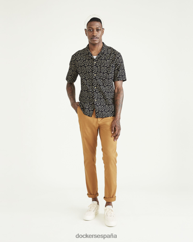 chinos originales, corte ajustado hombres Dockers jengibre oscuro - marrón ropa 8F0406739