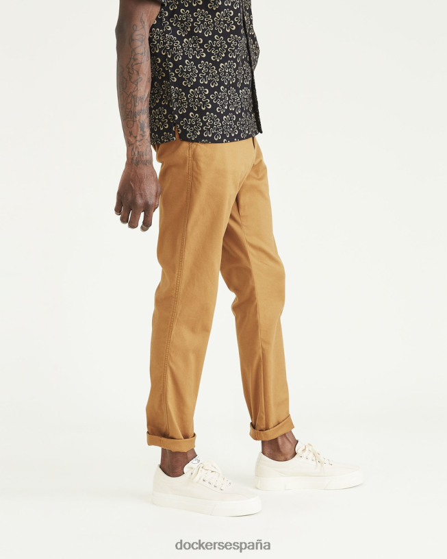 chinos originales, corte ajustado hombres Dockers jengibre oscuro - marrón ropa 8F0406739