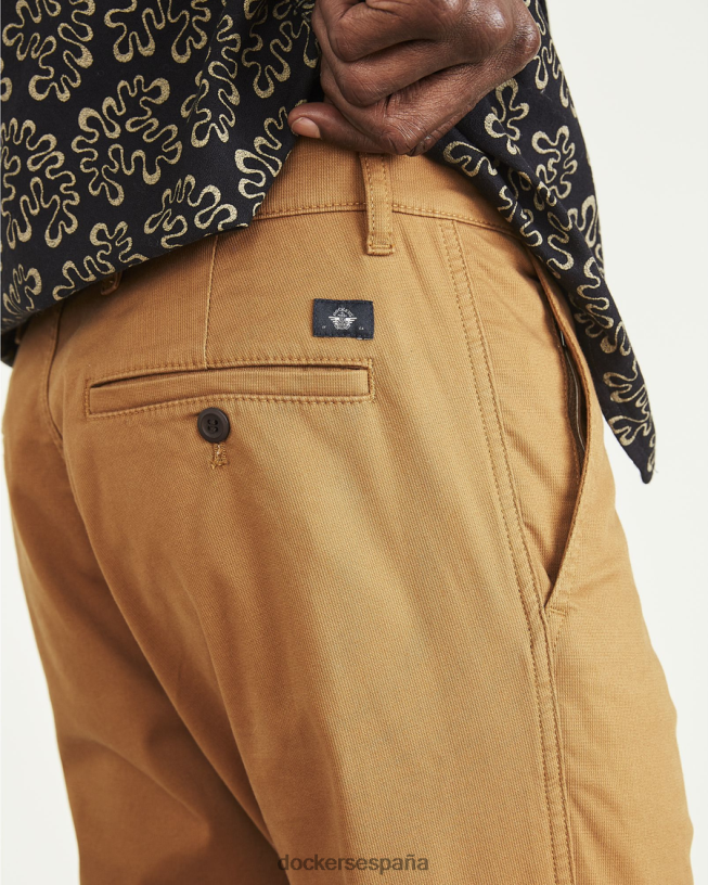chinos originales, corte ajustado hombres Dockers jengibre oscuro - marrón ropa 8F0406739