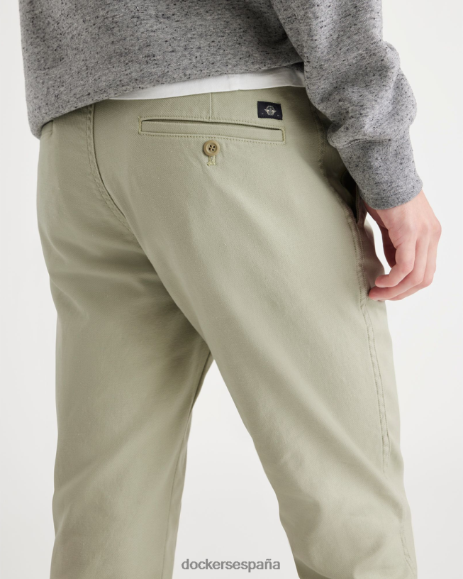 chinos originales, corte ajustado hombres Dockers pelusa - verde ropa 8F0406291