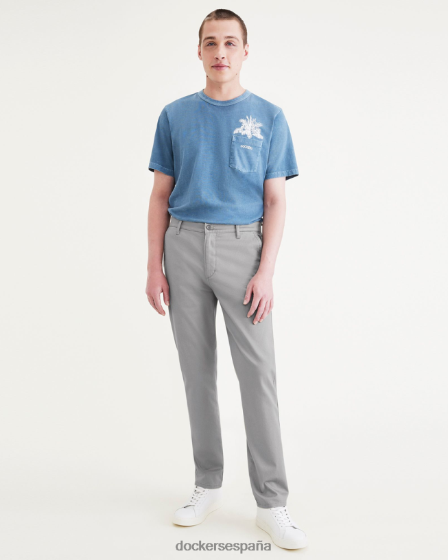 chinos originales, corte ajustado hombres Dockers piel de tiburón - gris ropa 8F0406780