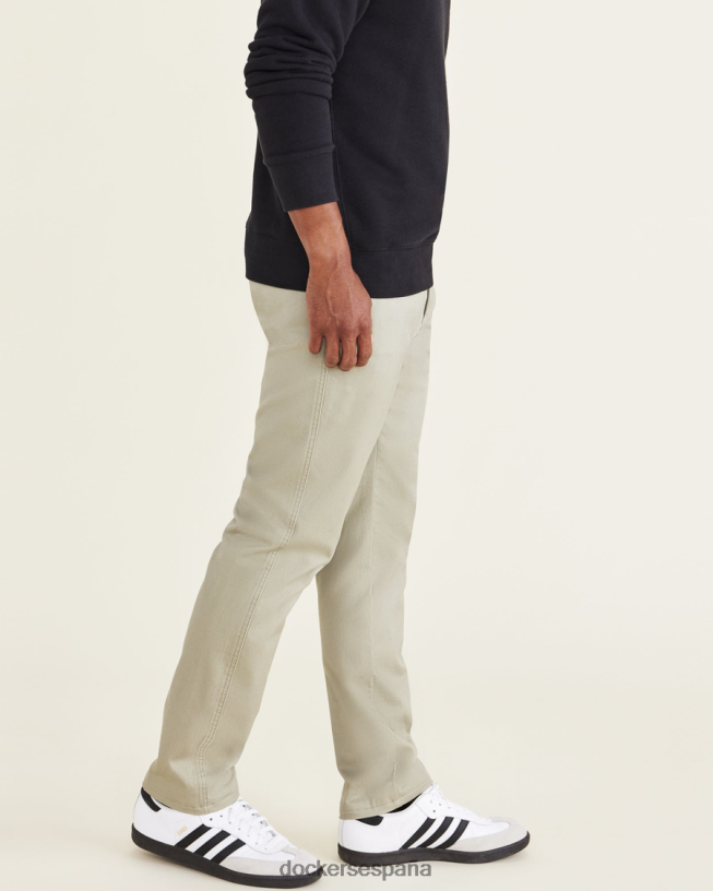chinos originales, corte ajustado hombres Dockers plata ropa 8F0406779