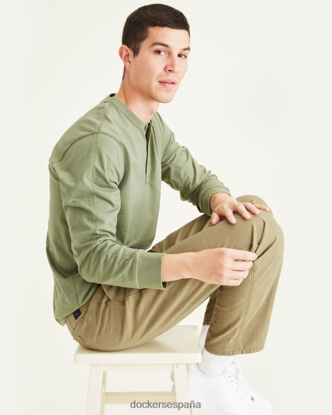 chinos originales, corte recto hombres Dockers nuevo caqui británico ropa 8F0406350