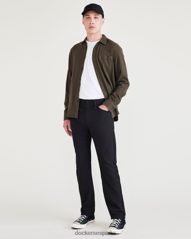 corte jean go, corte recto hombres Dockers hermoso negro ropa 8F0406269
