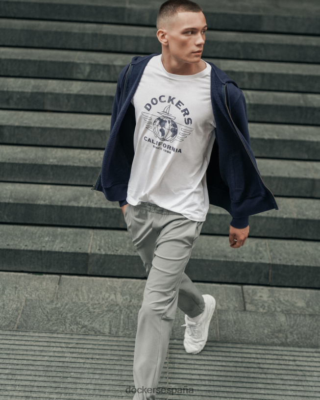 go jogger, corte cónico y delgado con tejido de aire hombres Dockers hermoso negro ropa 8F040629