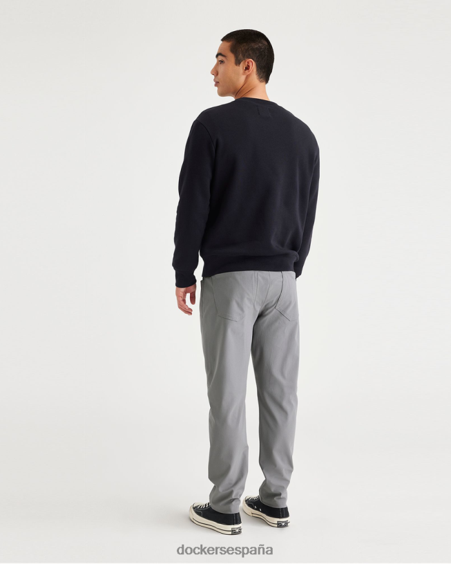 pantalón go, corte cónico delgado con tejido de aire hombres Dockers piel de tiburón - gris ropa 8F040669