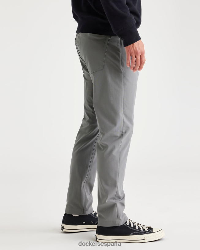 pantalón go, corte cónico delgado con tejido de aire hombres Dockers piel de tiburón - gris ropa 8F040669