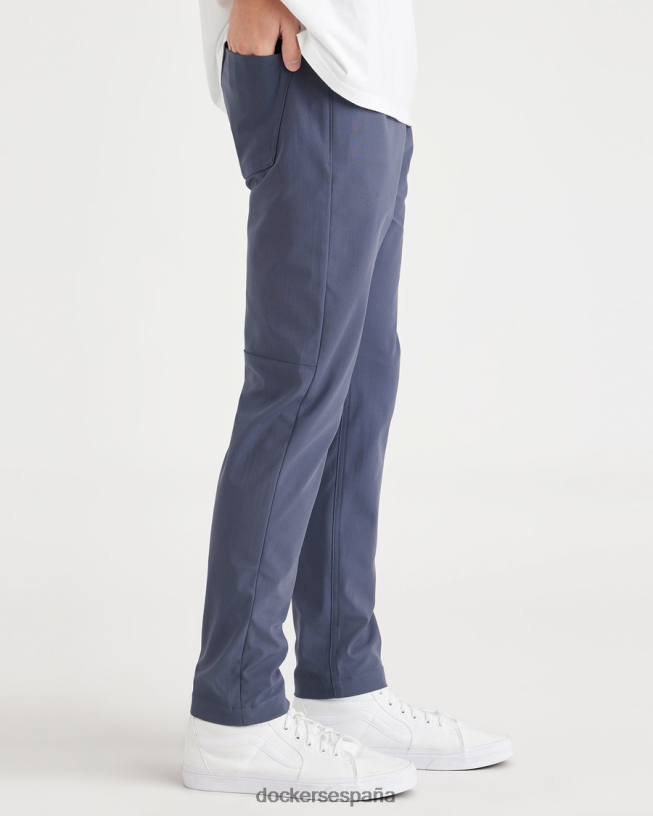 pantalón go, corte cónico delgado con tejido de aire hombres Dockers sombrío azul ropa 8F040667