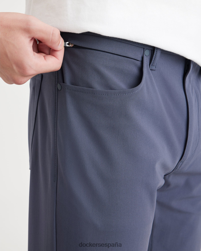 pantalón go, corte cónico delgado con tejido de aire hombres Dockers sombrío azul ropa 8F040667