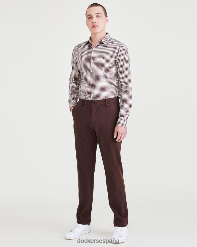 pantalones City Tech, corte ajustado hombres Dockers chocolate decadente - marrón ropa 8F0406772