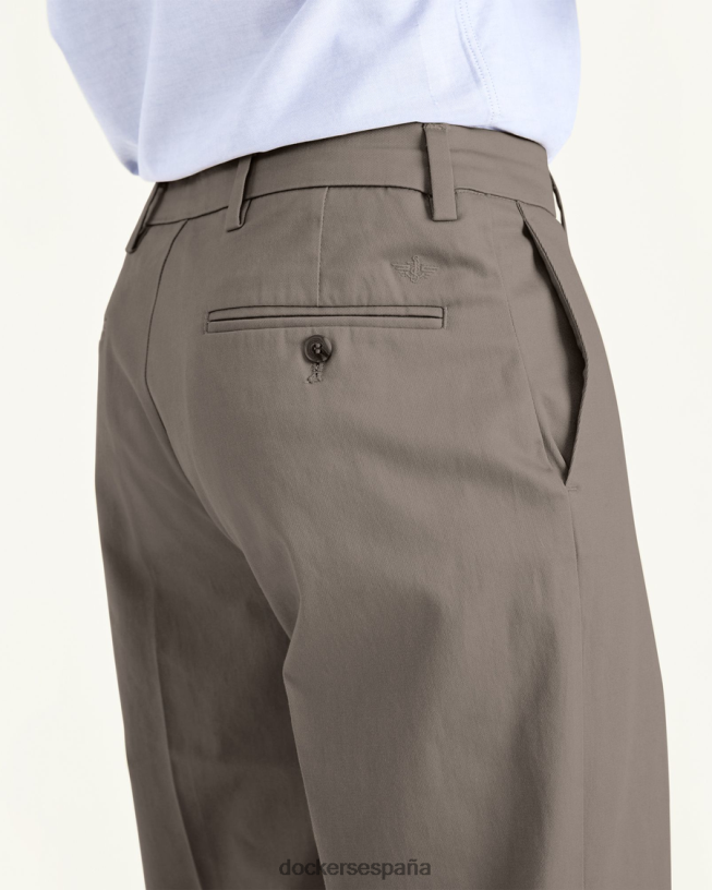 pantalones caqui característicos, corte clásico hombres Dockers guijarro oscuro - marrón ropa 8F040670