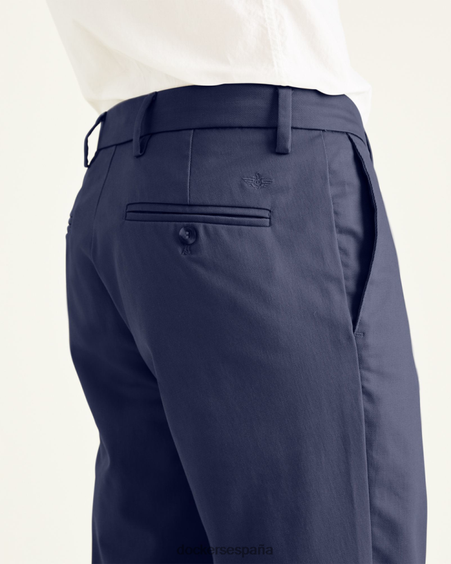 pantalones caqui característicos, corte entallado hombres Dockers Azul marino ropa 8F040689