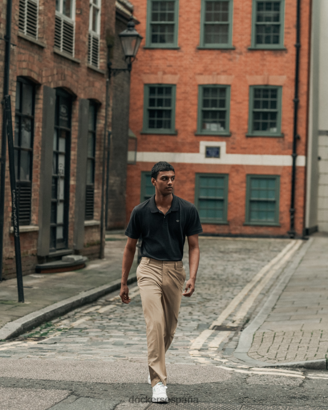 pantalones caqui característicos y corte entallado hombres Dockers hermoso negro ropa 8F0406365