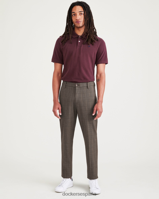 pantalones caqui de trabajo, corte ajustado hombres Dockers caminata por tierra brío - marrón ropa 8F0406752