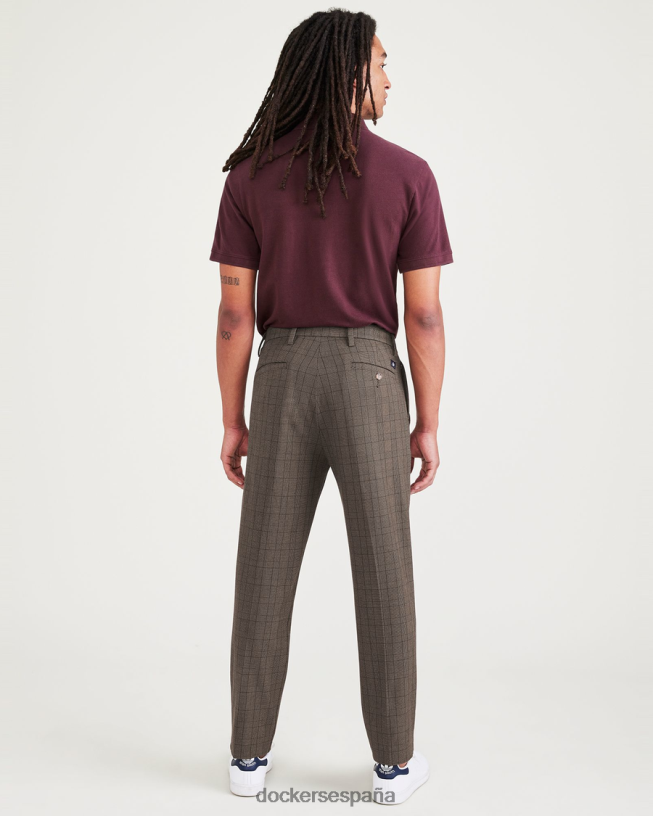 pantalones caqui de trabajo, corte ajustado hombres Dockers caminata por tierra brío - marrón ropa 8F0406752