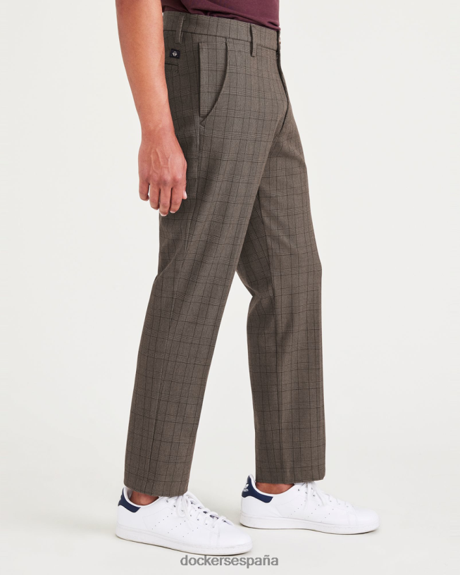 pantalones caqui de trabajo, corte ajustado hombres Dockers caminata por tierra brío - marrón ropa 8F0406752