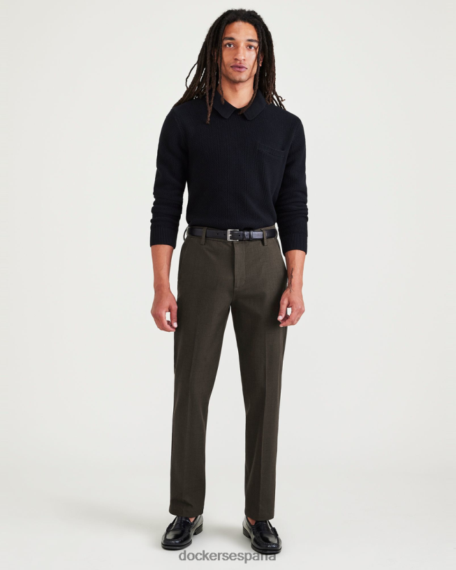 pantalones caqui de trabajo, corte ajustado hombres Dockers noche del bosque brío - verde ropa 8F0406749